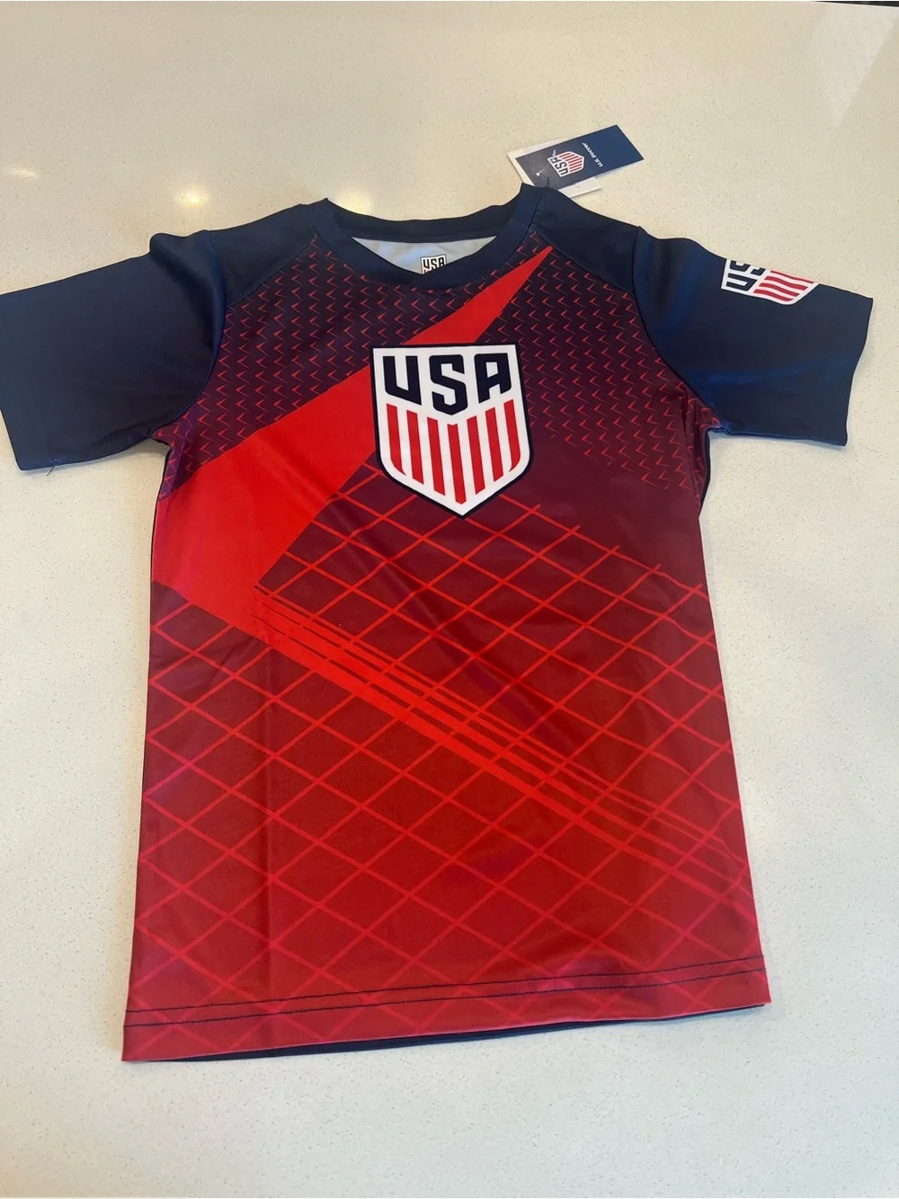 USA Kids Red & Navy Graphic Performance Jersey